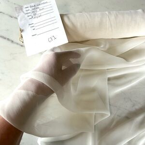 2 yds - GENUINE SILK_ Chiffon_Ivory